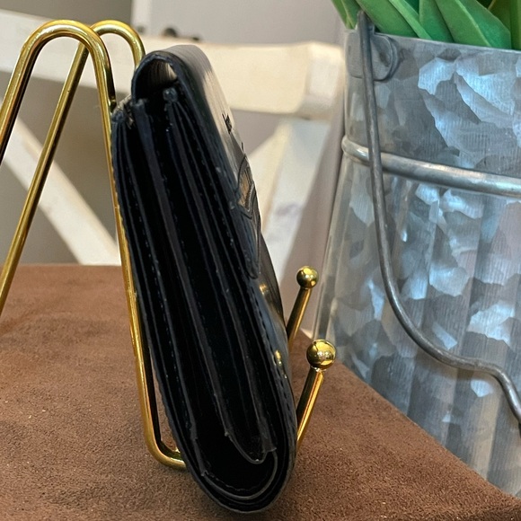 Burberry compact wallet in smooth black leather - Picture 4 of 12